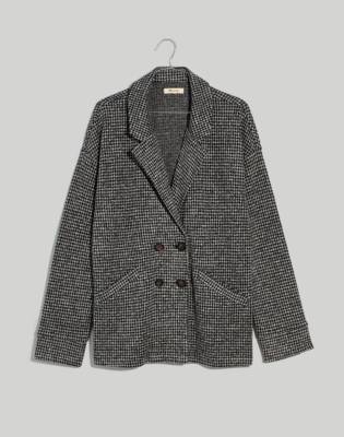 Brushed Knit Redford Blazer in Houndstooth Check