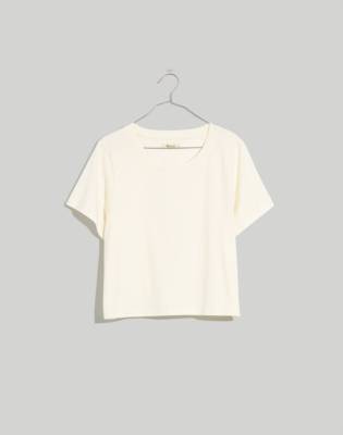 Mw Softfade Cotton Lakeshore Crop Tee In Lighthouse