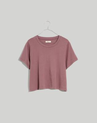 Mw Softfade Cotton Lakeshore Crop Tee In Fig