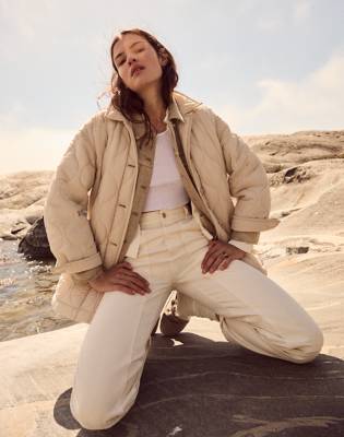 Madewell Airpuff Shirt-jacket In Harvest Moon