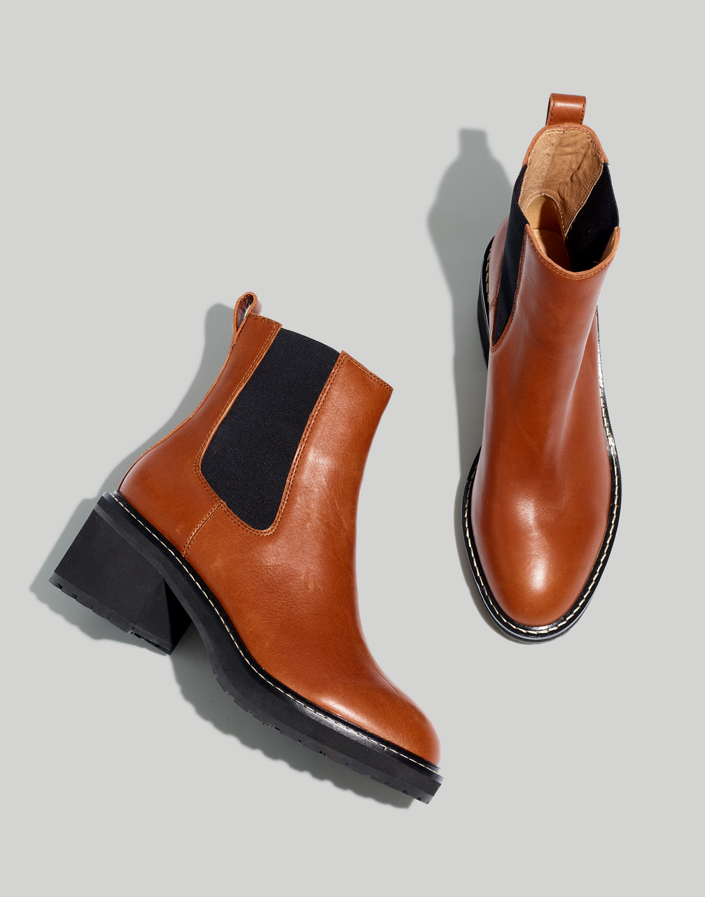 Mw The Carina Platform Chelsea Boot In Dried Maple