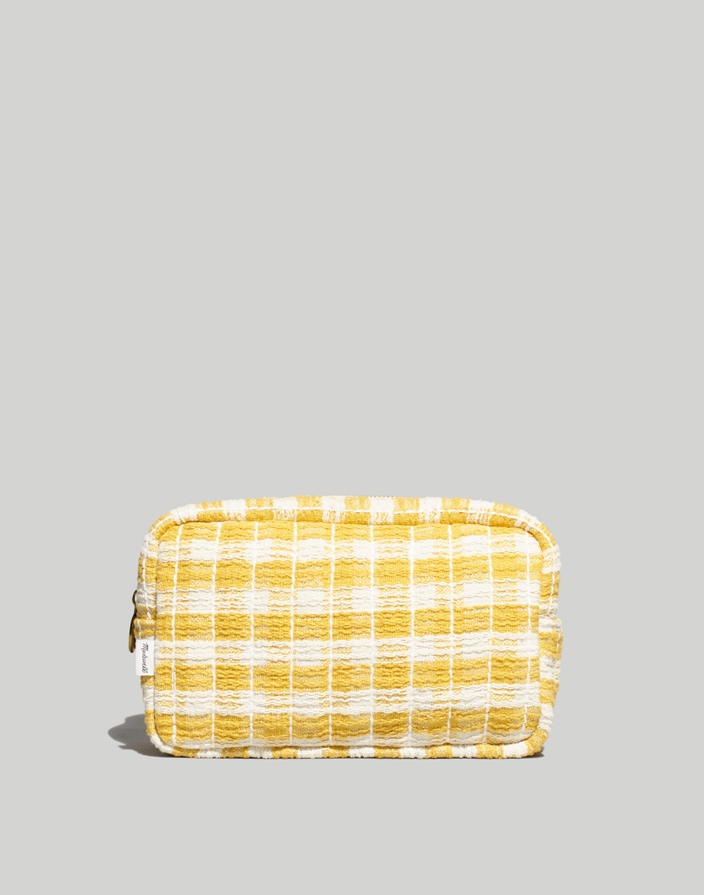 Mw Small Canvas Zip Pouch In Yellow