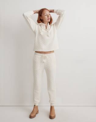 Quilted-Knit Joggers