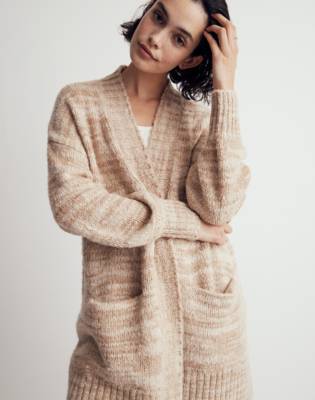 Space-Dyed Long Cardigan Sweater