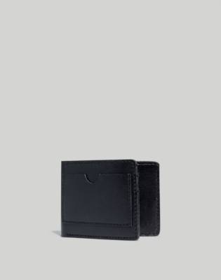 Mw Leather Billfold Wallet In True Black