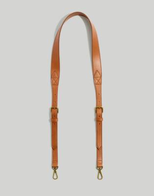 Mw The Crossbody Bag Strap: Leather Edition In English Saddle