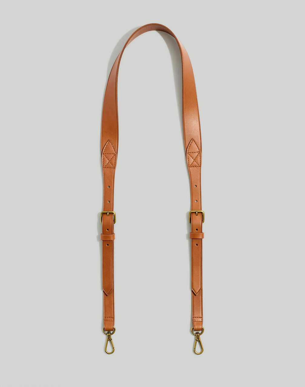 Mw The Crossbody Bag Strap: Leather Edition In English Saddle