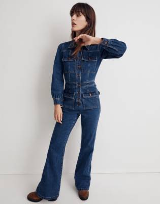Denim Flare Jumpsuit