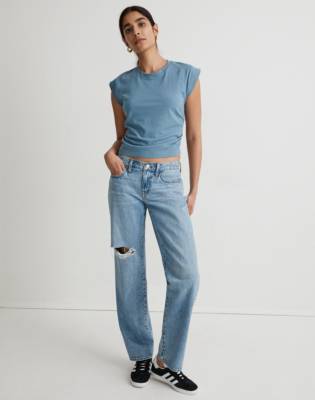 Mw Low-rise Baggy Straight Jeans In Heresford Wash