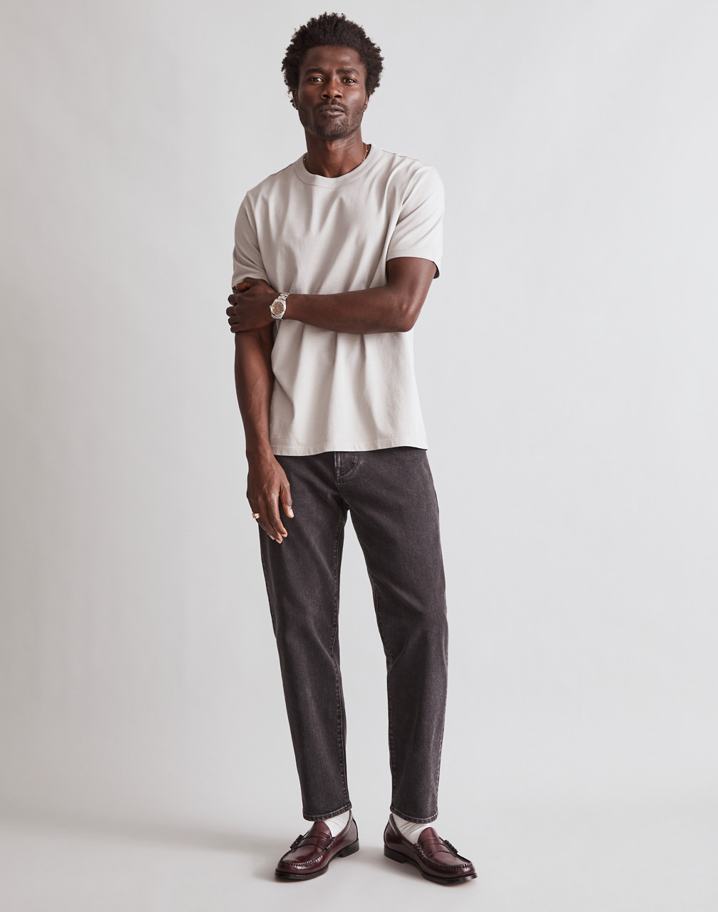 Mw Relaxed Taper Jeans In Hanlock Wash
