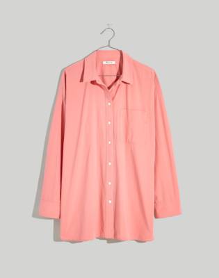 Mw The Oversized Poplin Shirt In Cafe Pink