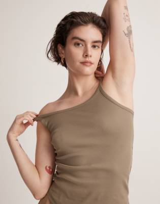 Mw Brightside Thin-strap Tank Top In Distant Surplus