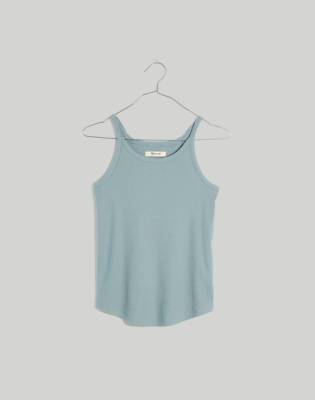 Madewell 'brightside Rib ''90s Tank' In Overcast