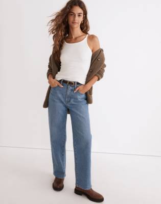 Madewell Brightside Thin-strap Tank Top In Lighthouse