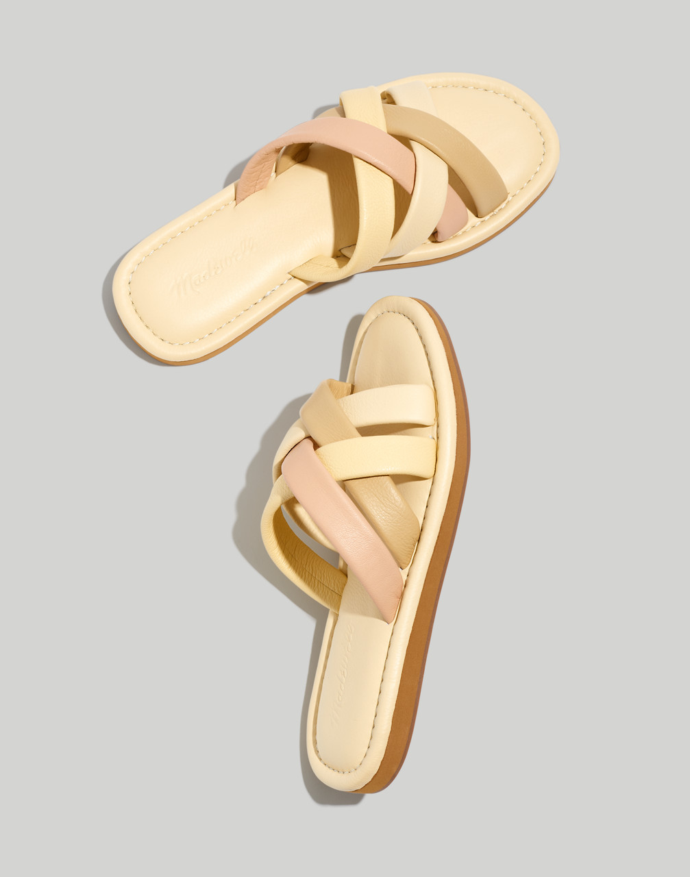 Mw The Leeandra Slide Sandal In Buttered Scone Multi