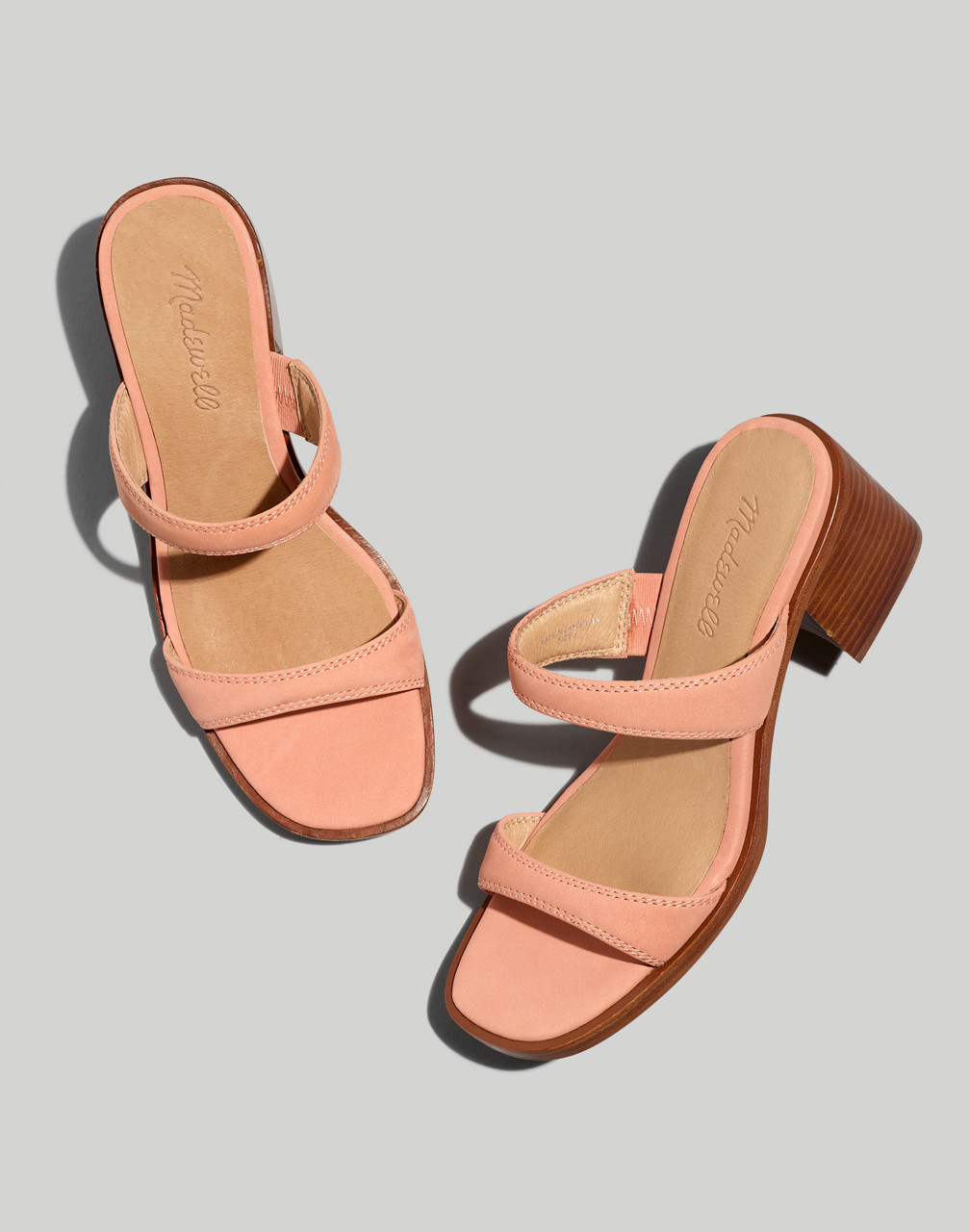 Mw The Saige Double-strap Sandal In Dried Rose