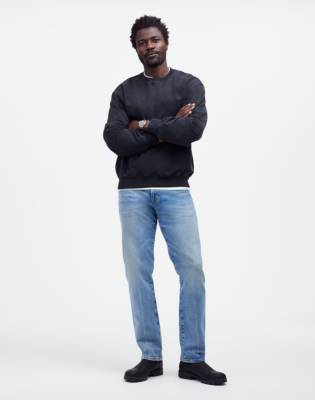 Madewell The Bedford Crewneck Sweatshirt In True Black