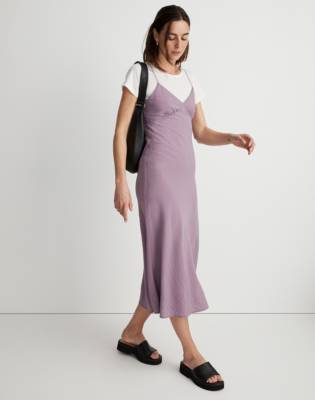 Mw Layton Midi Slip Dress In Antique Purple