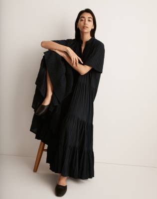 Madewell Karen Walker&reg; Fielding Organic Cotton Short-sleeve Dress In Navy