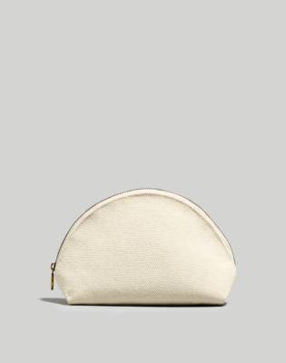Mw The Small Canvas Makeup Pouch In Alabaster